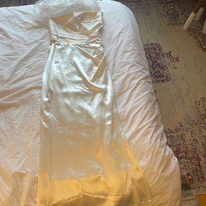 Reformation Silk Barrow Dress Size 8 (Ivory)